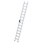 Aluminium enkele ladder  - zonder stabilisatiebalk/werkhoogte 4.8 m/ladderlengte 3.65 m/aantal treden 14/breedte ladder 420 mm