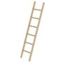 Houten enkele ladder - zonder stabilisatiebalk/werkhoogte 3 m/ladderlengte 1.92 m/aantal sporten 6/breedte ladder 420 mm