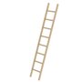 Houten enkele ladder - zonder stabilisatiebalk/werkhoogte 3.5 m/ladderlengte 2.48 m/aantal sporten 8/breedte ladder 420 mm