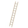 Houten enkele ladder - zonder stabilisatiebalk/werkhoogte 4.1 m/ladderlengte 3 m/aantal sporten 10/breedte ladder 420 mm