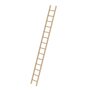 Houten enkele ladder - zonder stabilisatiebalk/werkhoogte 5.3 m/ladderlengte 4.16 m/aantal sporten 14/breedte ladder 420 mm