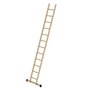Houten enkele ladder - met stabilisatiebalk/werkhoogte 4.7 m/ladderlengte 3.6 m/aantal sporten 12/breedte ladder 420 mm
