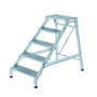 Montagetrap aluminium  - werkhoogte 3,00 m/platformhoogte 990 mm/aantal treden 5/treden en platform gemaakt van aluminium