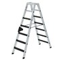 Aluminium trap tweezijdig oploopbaar met clip step R13 - werkhoogte 3.150 mm/totale hoogte 1.610 mm/aantal treden 2x7/belastbaar tot 250 kg