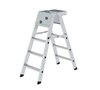 Aluminium trap tweezijdig oploopbaar - werkhoogte 2.650 mm/totale hoogte 1.140 mm/aantal treden 2x3/belastbaar tot 150 kg