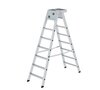 Aluminium trap tweezijdig oploopbaar - werkhoogte 3.400 mm/totale hoogte 1.850 mm/aantal treden 2x6/belastbaar tot 150 kg