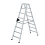 Aluminium trap tweezijdig oploopbaar - werkhoogte 3.400 mm/totale hoogte 1.850 mm/aantal treden 2x8/belastbaar tot 150 kg
