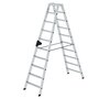 Aluminium trap tweezijdig oploopbaar - werkhoogte 3.850 mm/totale hoogte 2.320 mm/aantal treden 2x10/belastbaar tot 150 kg
