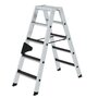 Aluminium trap tweezijdig oploopbaar met clip step R13 - werkhoogte 2.650 mm/totale hoogte 1.140 mm/aantal treden 2x5/belastbaar tot 150 kg