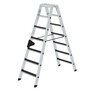 Aluminium trap tweezijdig oploopbaar met clip step R13 - werkhoogte 3.150 mm/totale hoogte 1.610 mm/aantal treden 2x7/belastbaar tot 150 kg