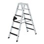 Aluminium trap tweezijdig oploopbaar met clip step - werkhoogte 2.900 mm/totale hoogte 1.380 mm/aantal treden 2x6/belastbaar tot 150 kg