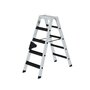 Aluminium trap tweezijdig oploopbaar met clip step relax - werkhoogte 2.650 mm/totale hoogte 1.140 mm/aantal treden 2x5/belastbaar tot 150 kg