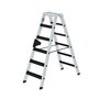 Aluminium trap tweezijdig oploopbaar met clip step relax - werkhoogte 2.900 mm/totale hoogte 1.380 mm/aantal treden 2x6/belastbaar tot 150 kg
