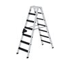 Aluminium trap tweezijdig oploopbaar met clip step relax - werkhoogte 3.150 mm/totale hoogte 1.610 mm/aantal treden 2x7/belastbaar tot 150 kg