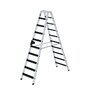 Aluminium trap tweezijdig oploopbaar met clip step relax - werkhoogte 3.850 mm/totale hoogte 2.320 mm/aantal treden 2x10/belastbaar tot 150 kg