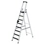 Aluminium trap eenzijdig oploopbaar met clip step R13 - werkhoogte 3.850 mm/platformhoogte 1.840 mm/aantal treden 8/belastbaar tot 250 kg