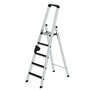 Aluminium trap eenzijdig oploopbaar met clip step - werkhoogte 3.150 mm/platformhoogte 1.140 mm/aantal treden 5/belastbaar tot 150 kg