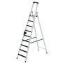 Aluminium trap eenzijdig oploopbaar met clip step - werkhoogte 4.100 mm/platformhoogte 2.080 mm/aantal treden 9/belastbaar tot 150 kg