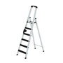 Aluminium trap eenzijdig oploopbaar met clip step relax - werkhoogte 3.400 mm/platformhoogte 1.380 mm/aantal treden 6/belastbaar tot 150 kg