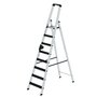 Aluminium trap eenzijdig oploopbaar met clip step relax - werkhoogte 3.850 mm/platformhoogte 1.840 mm/aantal treden 8/belastbaar tot 150 kg