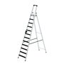 Aluminium trap eenzijdig oploopbaar met clip step relax - werkhoogte 4.800 mm/platformhoogte 2.780 mm/aantal treden 12/belastbaar tot 150 kg