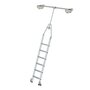 Verrijdbare aluminium stellingladder - draaibaar/buitenbreedte 400 mm/ladder lengte 1.78 m/verticale ophanghoogte 2.59 m/aantal treden 6