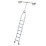 Verrijdbare aluminium stellingladder - draaibaar/buitenbreedte 400 mm/ladder lengte 2.03 m/verticale ophanghoogte 2.82 m/aantal treden 7