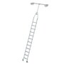 Verrijdbare aluminium stellingladder - draaibaar/buitenbreedte 400 mm/ladder lengte 3.28 m/verticale ophanghoogte 4 m/aantal treden 12