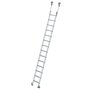 Verrijdbare aluminium stellingladder - buitenbreedte 420 mm/ladder lengte 3.69 m/verticale ophanghoogte 3.8 m/aantal treden 14