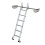 Verrijdbare aluminium stellingladder - buitenbreedte 400 mm/ladder lengte 1.78 m/verticale ophanghoogte 1.5 m/aantal treden 6
