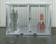 Gasflessen-container type GFC-E M5 verzinkt - ca. 3135x2170x2260 mm (lxbxh)/max. 104 gasflessen Ø 230 mm/met traanplaatbodem (draagkracht 1000 kg/m²)/afsluitbare vleugeldeur