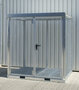 Gasflessen-container type GFC-E M2 verzinkt - ca. 2115x1570x2260 mm (lxbxh)/max. 45 gasflessen Ø 230 mm/met roosterbodem (draagkracht 1000 kg/m²)/afsluitbare vleugeldeur
