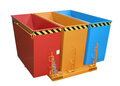 Kiepcontainer type TRIO gelakt - ca. 1665x1675x1000 mm (lxbxh)/draagkracht 1500 kg/inhoud ca. 3 x 0,6 (m³)