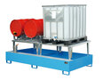 Opvangbak type ECO-A 2/1000 - ca. 2650x1460x863 mm (lxbxh)/opvangvolume 1128 liter/max. 2 containers (IBC) van 1000 liter/met verzinkt rooster (draagkracht 1000 kg/m²)/met aftapverhoging