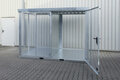 Gasflessen-container type GFC-E/T M5 verzinkt - ca. 3135x2170x2260 mm (lxbxh)/max. 104 gasflessen Ø 230 mm/met traanplaatbodem (draagkracht 1000 kg/m²)/afsluitbare vleugeldeur
