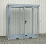 Gasflessen-container type GFC-E/G M1 verzinkt - ca. 2115x1155x2260 mm (lxbxh)/max. 32 gasflessen Ø 230 mm/met roosterbodem (draagkracht 1000 kg/m²)/afsluitbare vleugeldeur