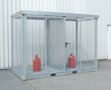 Gasflessen-container type GFC-E/G M4 verzinkt - ca. 3135x1570x2260 mm (lxbxh)/max. 78 gasflessen Ø 230 mm/met roosterbodem (draagkracht 1000 kg/m²)/afsluitbare vleugeldeur