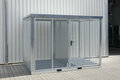 Gasflessen-container type GFC-E/G M5 verzinkt - ca. 3135x2170x2260 mm (lxbxh)/max. 104 gasflessen Ø 230 mm/met roosterbodem (draagkracht 1000 kg/m²)/afsluitbare vleugeldeur