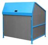 Ombouw voor afvalcontainers type Secomat S 1100-WTB poedergecoat - ca. 1550x1350x1650 mm (bxbxh)/met dak, zijwanden, deuren en bodem/1 x 1100 liter rolcontainer