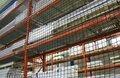 Magazijnstellingnet/voor liggerlengte 2700 mm/nethoogte 3500 mm/draaddikte 5 mm/maaswijdte 100 mm/keuze uit vijf kleuren/levering exclusief montagemateriaal