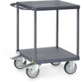 ESD-Tafelwagen met laadvlakken van staalplaat 9496B, laadvlak 600x600mm, Fetra