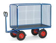 Handtrekwagen met 4 wanden van draadgaas 6443L, laadvlak 1135x795mm, Fetra