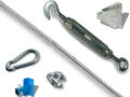 Magazijnstellingnet set A compleet/voor liggerlengte 1350 mm/nethoogte 3000 mm/draaddikte 5 mm/maaswijdte 100 mm/keuze uit vijf kleuren