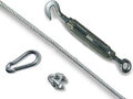 Magazijnstellingnet set B compleet/voor liggerlengte 2700 mm/nethoogte 8000 mm/draaddikte 5 mm/maaswijdte 100 mm/keuze uit vijf kleuren