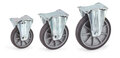 Bokwielen TPE 71622, draagvermogen 135 kg, wiel Ø x breedte 125x32 mm, Fetra