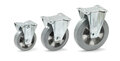 Bokwielen elastisch streeploos rubber 71273, draagvermogen 300 kg, wiel Ø x breedte 160x50 mm, Fetra