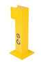 Begin-/eindstaander PE-50 voor veiligheidsrailing/voor binnengebruik/hoogte 500 mm/doorsnede 100x100 mm/poedercoating RAL 1023 geel