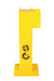 Hoekstaander PW-50 voor veiligheidsrailing/voor binnengebruik/hoogte 500 mm/doorsnede 100x100 mm/poedercoating RAL 1023 geel
