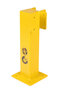 Hoekstaander PW-50 voor veiligheidsrailing/voor binnengebruik/hoogte 500 mm/doorsnede 100x100 mm/poedercoating RAL 1023 geel
