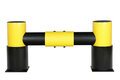 D-flexx "Golf" aanrijdbeveiliging type DFRE1-2/kopse kant bescherming/kunststof/afmetingen 1100x500x220 mm (lxhxb)/voor enkelzijdige stelling